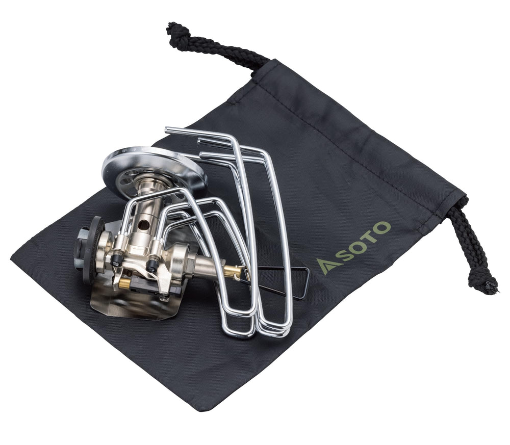 SOTO regulator stove durable construction withstands rugged outdoor use.