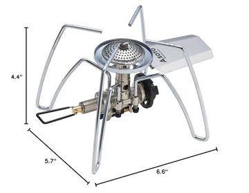 SOTO regulator stove stealth igniter offers quick ignition outdoors.