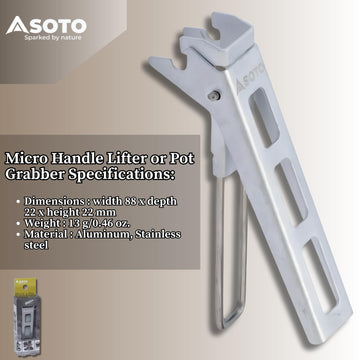 SOTO SOD-5202 travel-ready lifter stores in your cooker