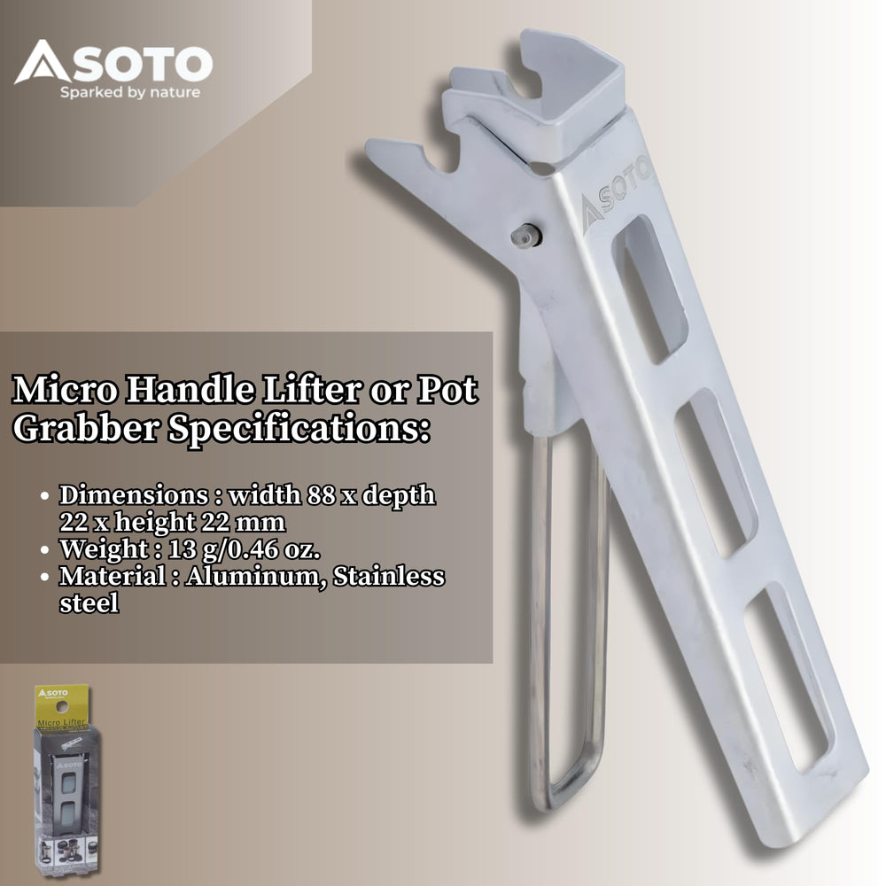 SOTO SOD-5202 travel-ready lifter stores in your cooker