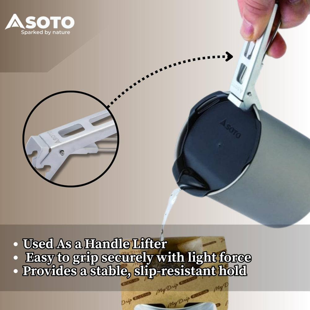 SOTO SOD-5202 lifter shown with compatible SOD-520/521/522 pots