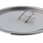 SOTO Titanium Pot foldable handles and lifter enable compact packing and safe handling.