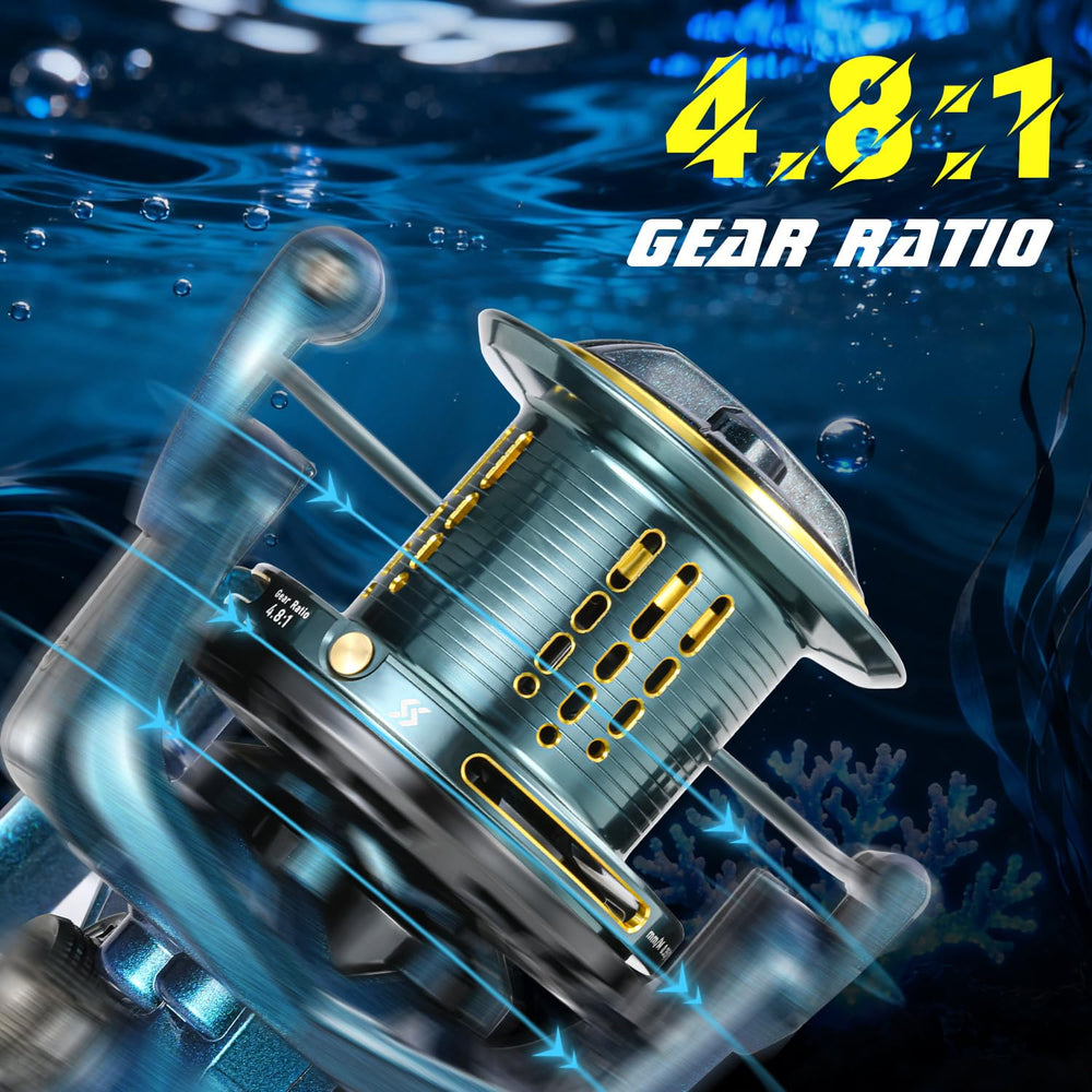 Baitfeeder drag system engaged on Sougayilang reel