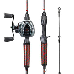 Sougayilang 2-piece 5.9ft fiberglass-wrapped rod visual focus: portable travel-ready.