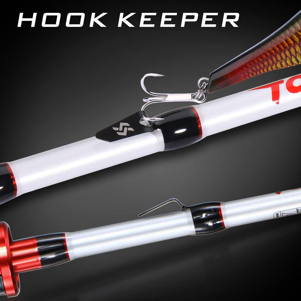 Sougayilang 2-piece travel rod suitable for storage in a boat or bag.