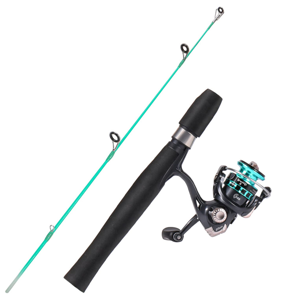 Sougayilang 25-inch ice rod, portable two-piece setup for cold-weather outings.