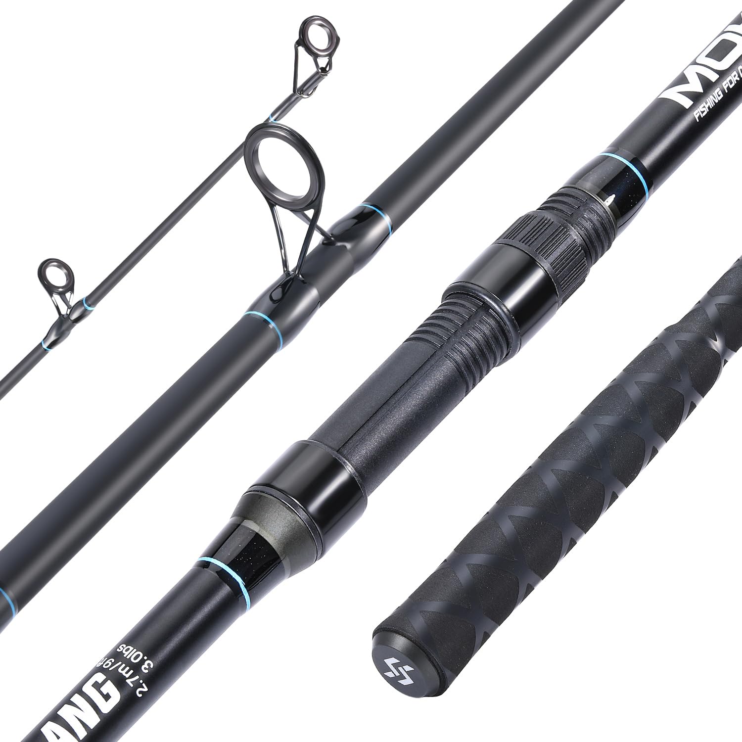Sougayilang 3-piece rod breakdown for easy packing and portability.