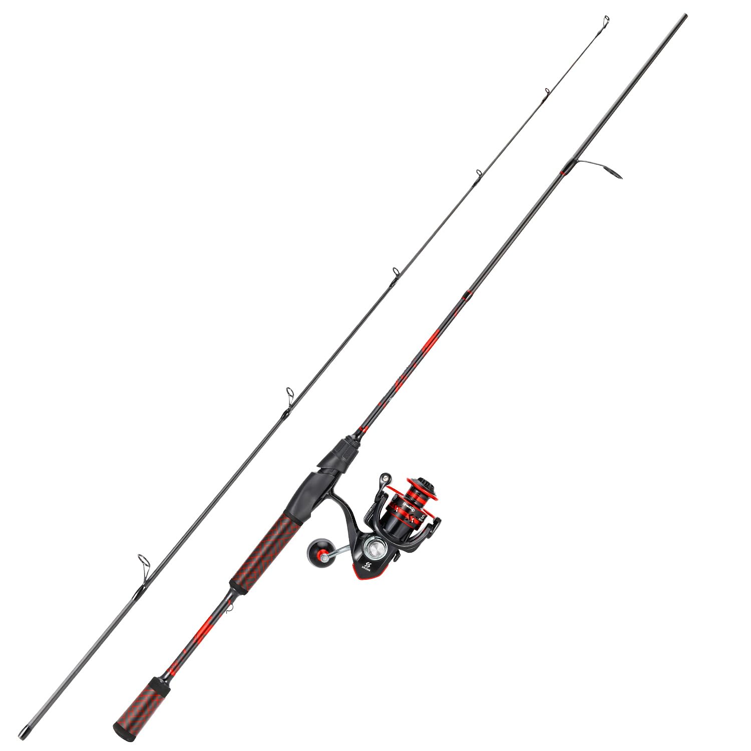 Close-up of reel in Sougayilang 6.9ft rod-reel combo
