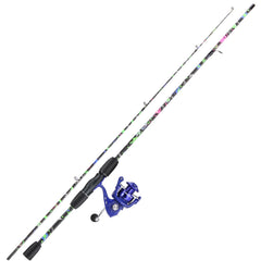 Sougayilang 6ft 2-piece rod in graphite and fiberglass for versatile casting.