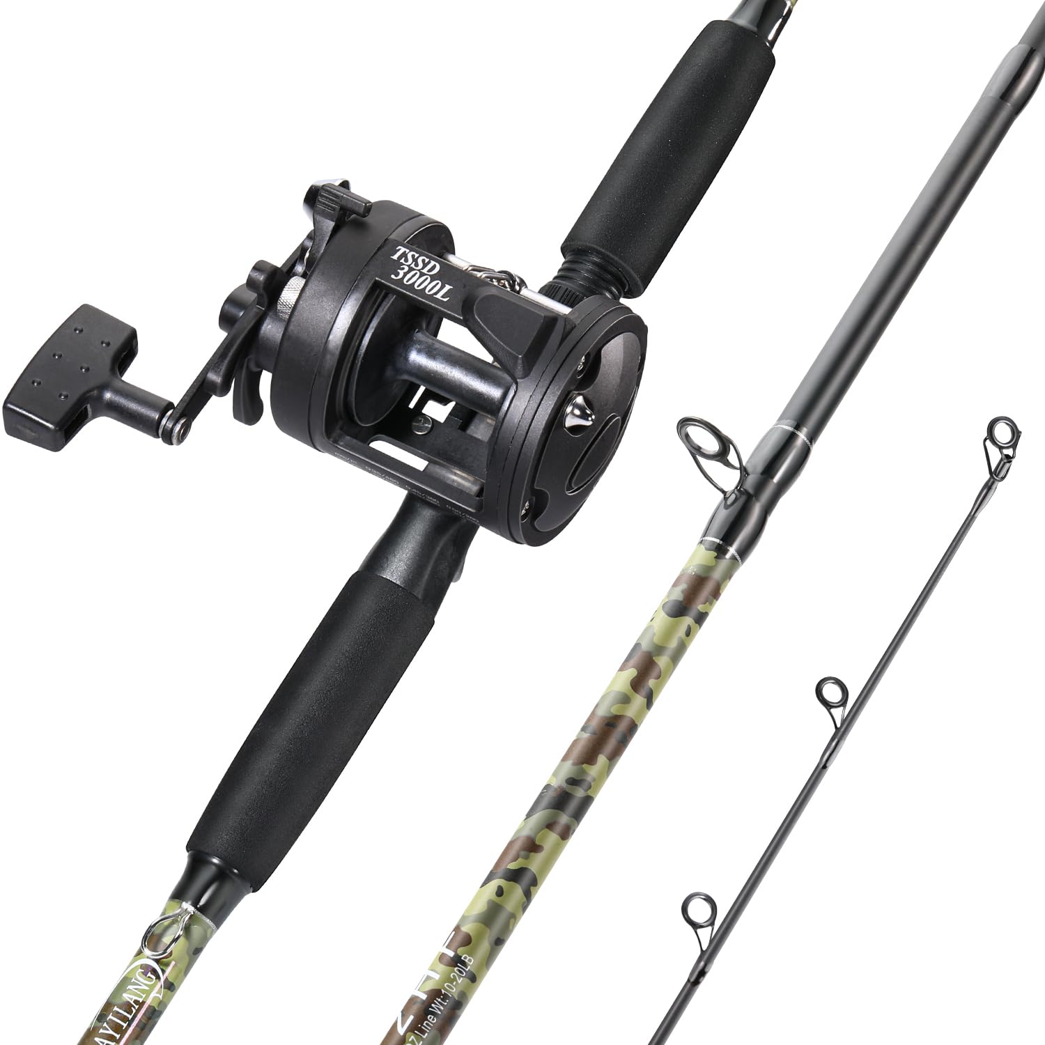 Sougayilang 7ft left handed fishing rod combo with conventional TSSD reel