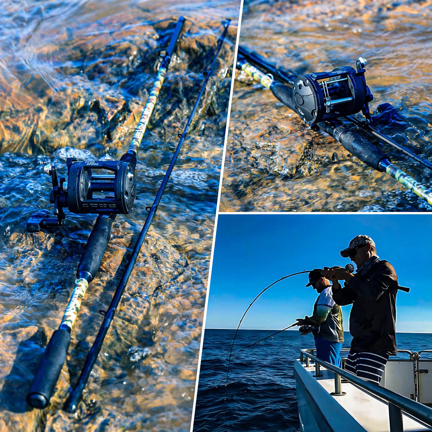 Reel capacity for braided and monofilament lines