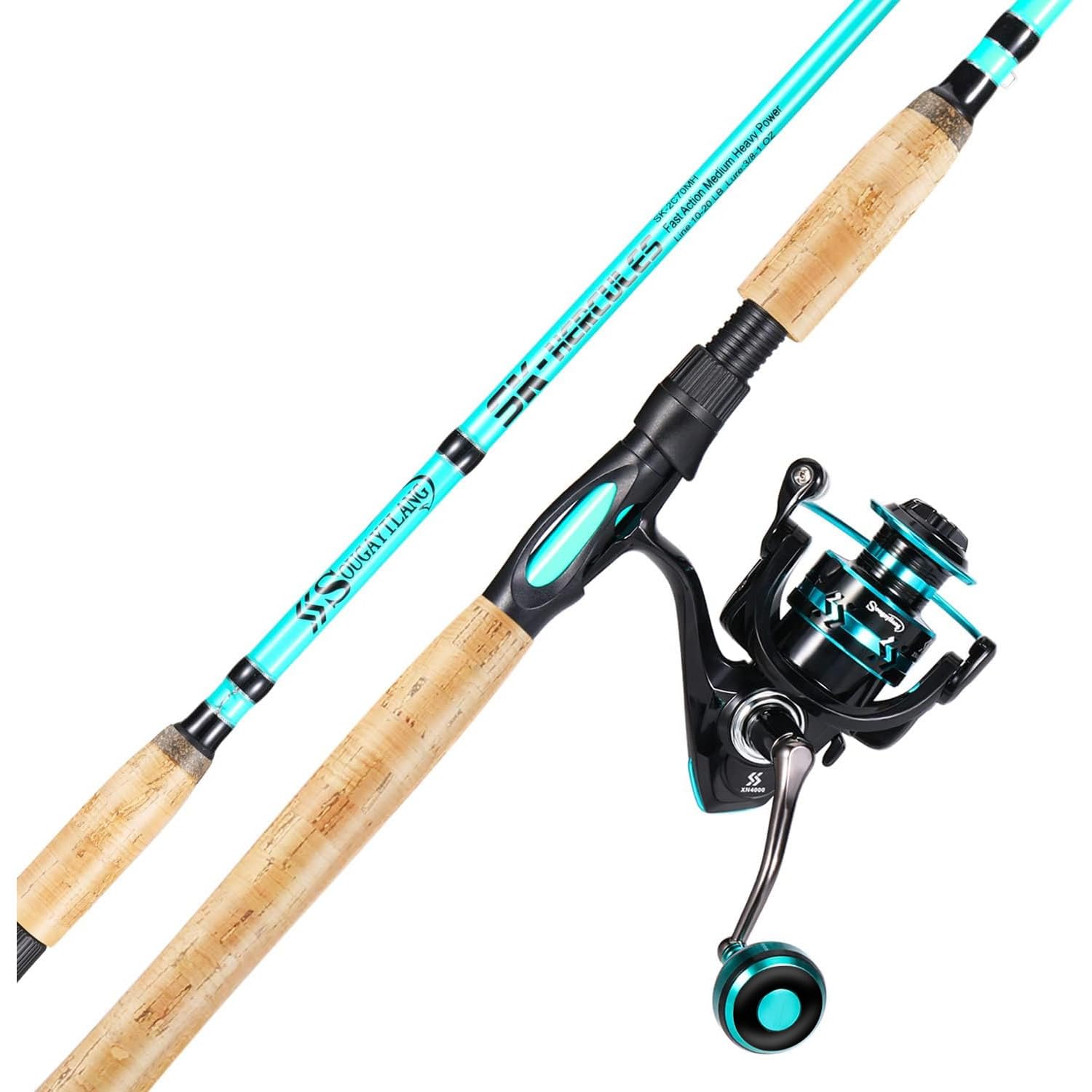 Sougayilang 7ft inshore spinning rod and 4000 reel two-piece combo - product front view