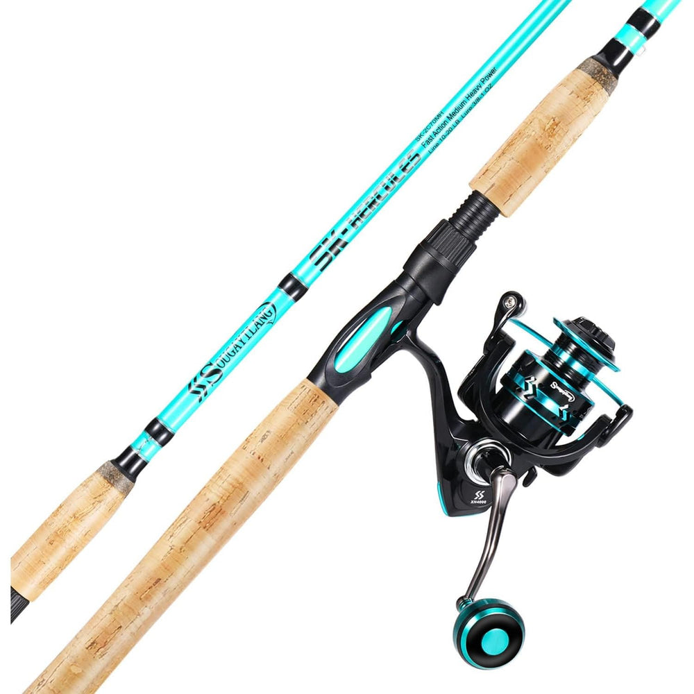 Sougayilang 7ft inshore spinning rod and 4000 reel two-piece combo - product front view