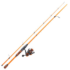 Sougayilang baitcast-spinning-rod-combo front view shows travel-friendly 2-piece setup.