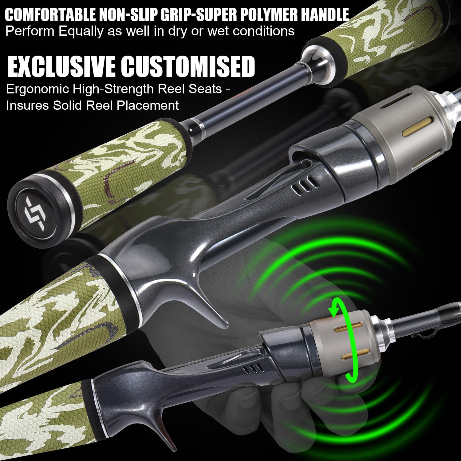 Sougayilang baitcaster guide system stainless provides low-friction line flow and durability.