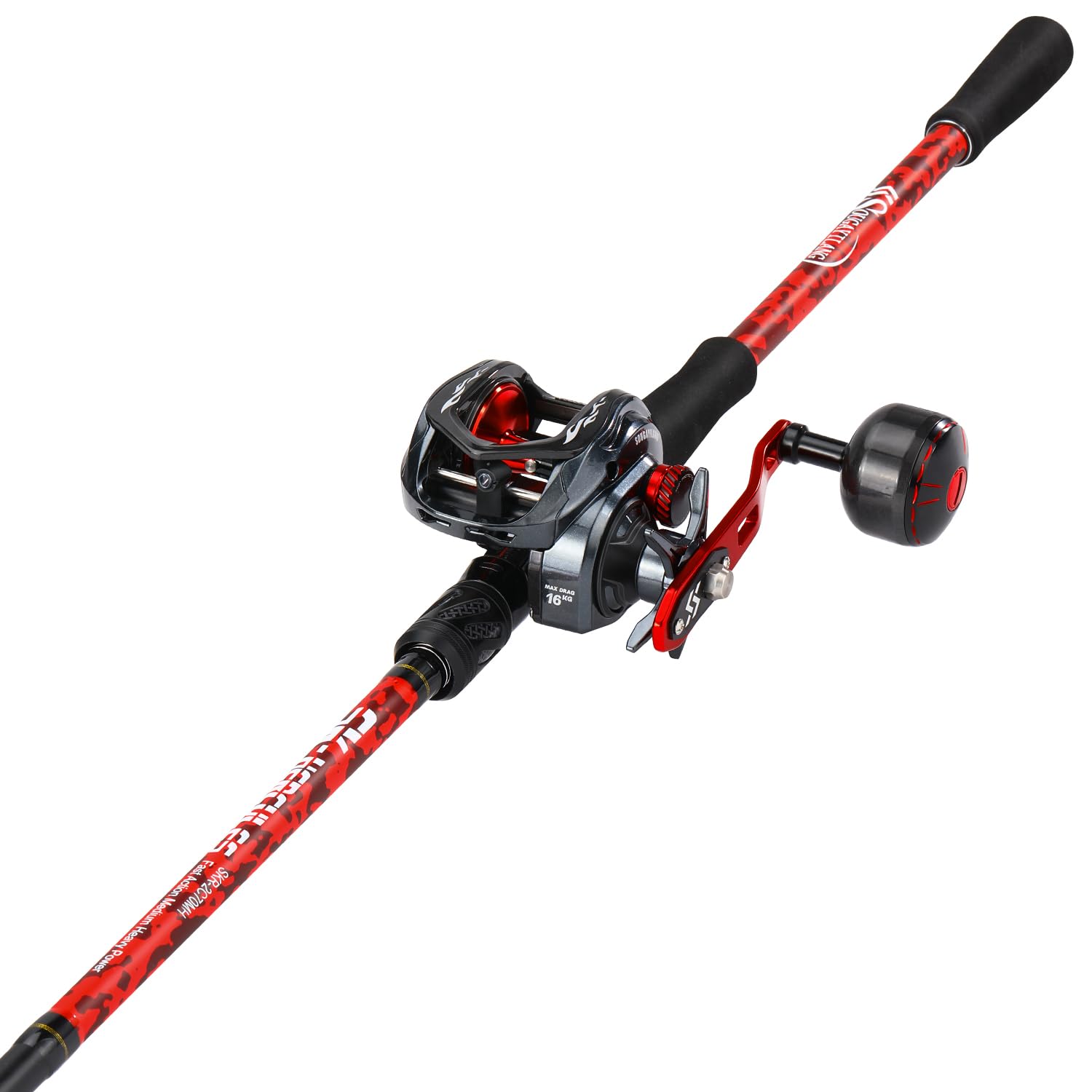 Sougayilang baitcaster rod combo enables precise inshore casting.