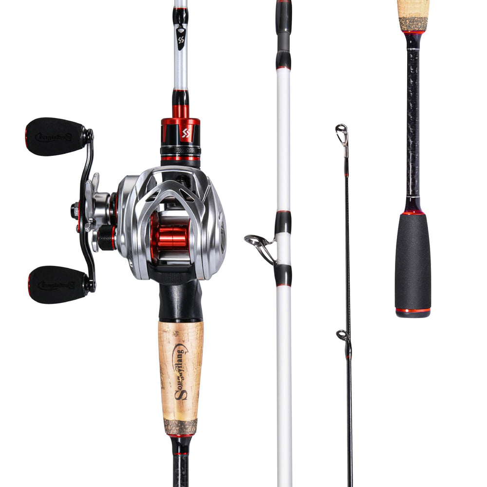 Sougayilang baitcaster left-handle reel offers comfortable casting control.