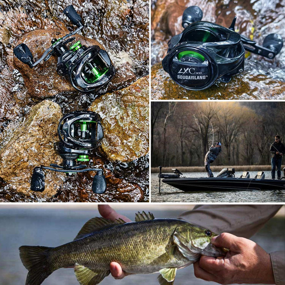 Packaging and included accessories for Sougayilang Baitcasting Reel 300 Green Right-Handed