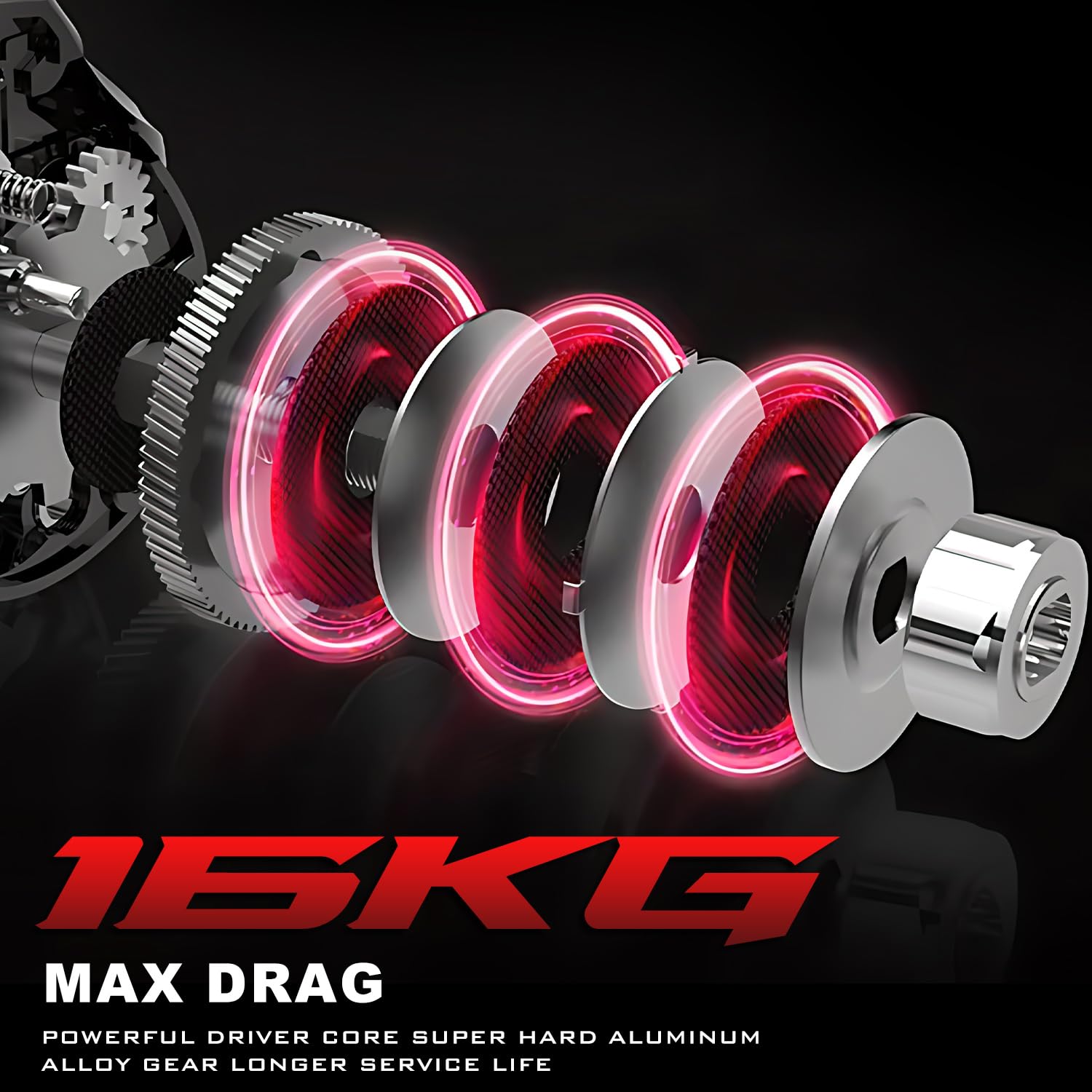 Powerful drag system up to 16 lbs on Sougayilang Baitcasting Reel