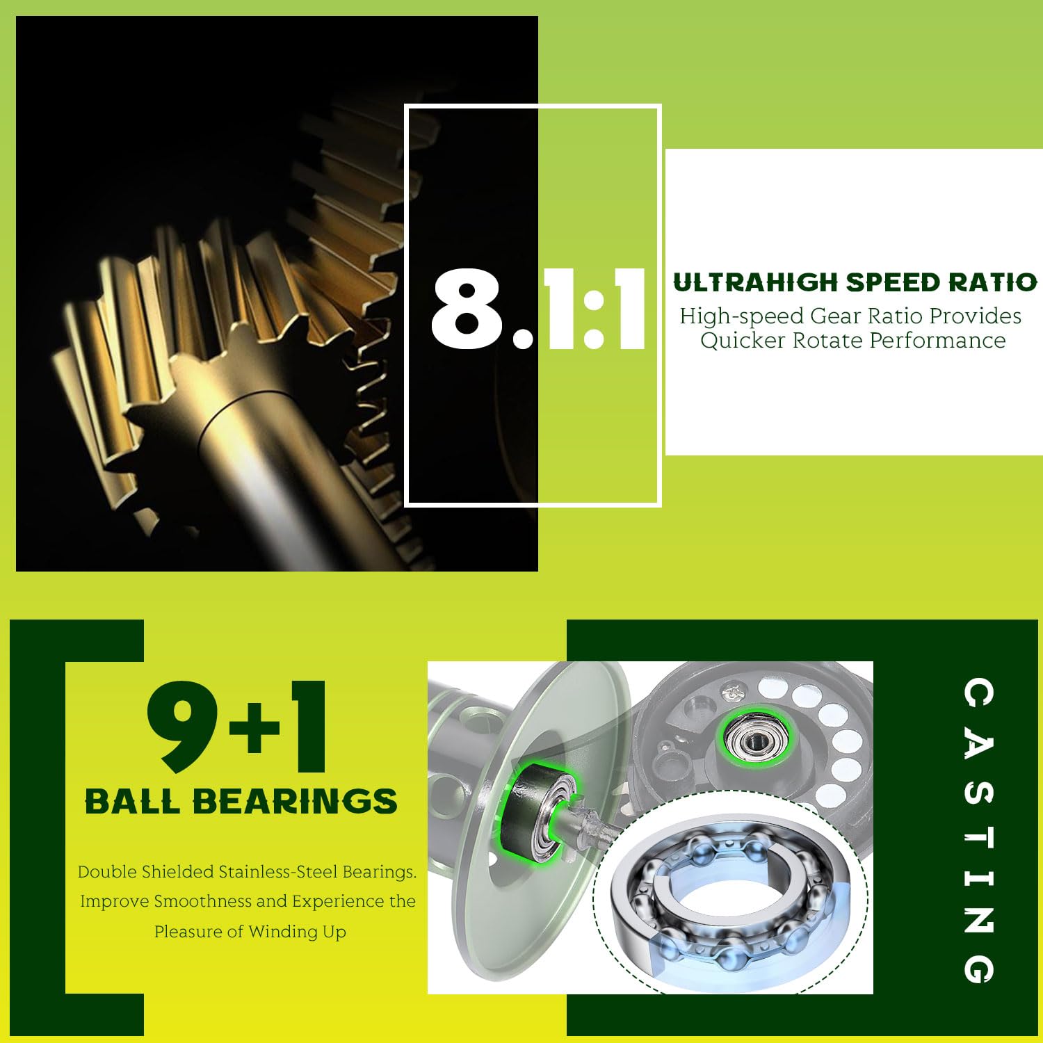 Magnetic braking system magnets inside reel