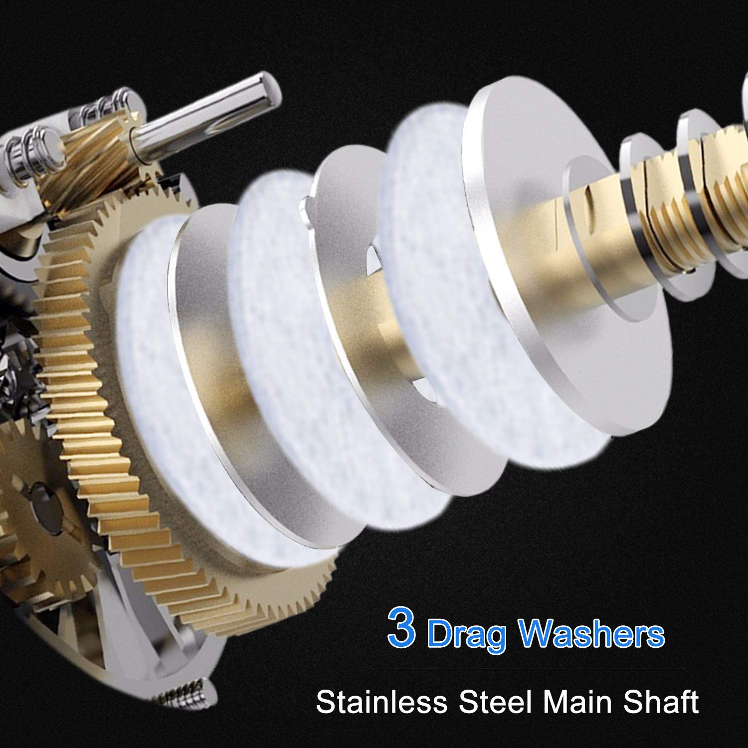 Sougayilang star-drag design on baitcasting reel allows easy adjustments in varied conditions