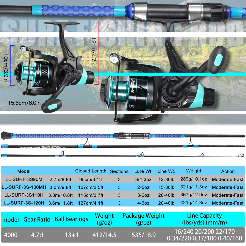 KO4000 reel: 13+1 stainless steel bearings and 4.7:1 gear ratio
