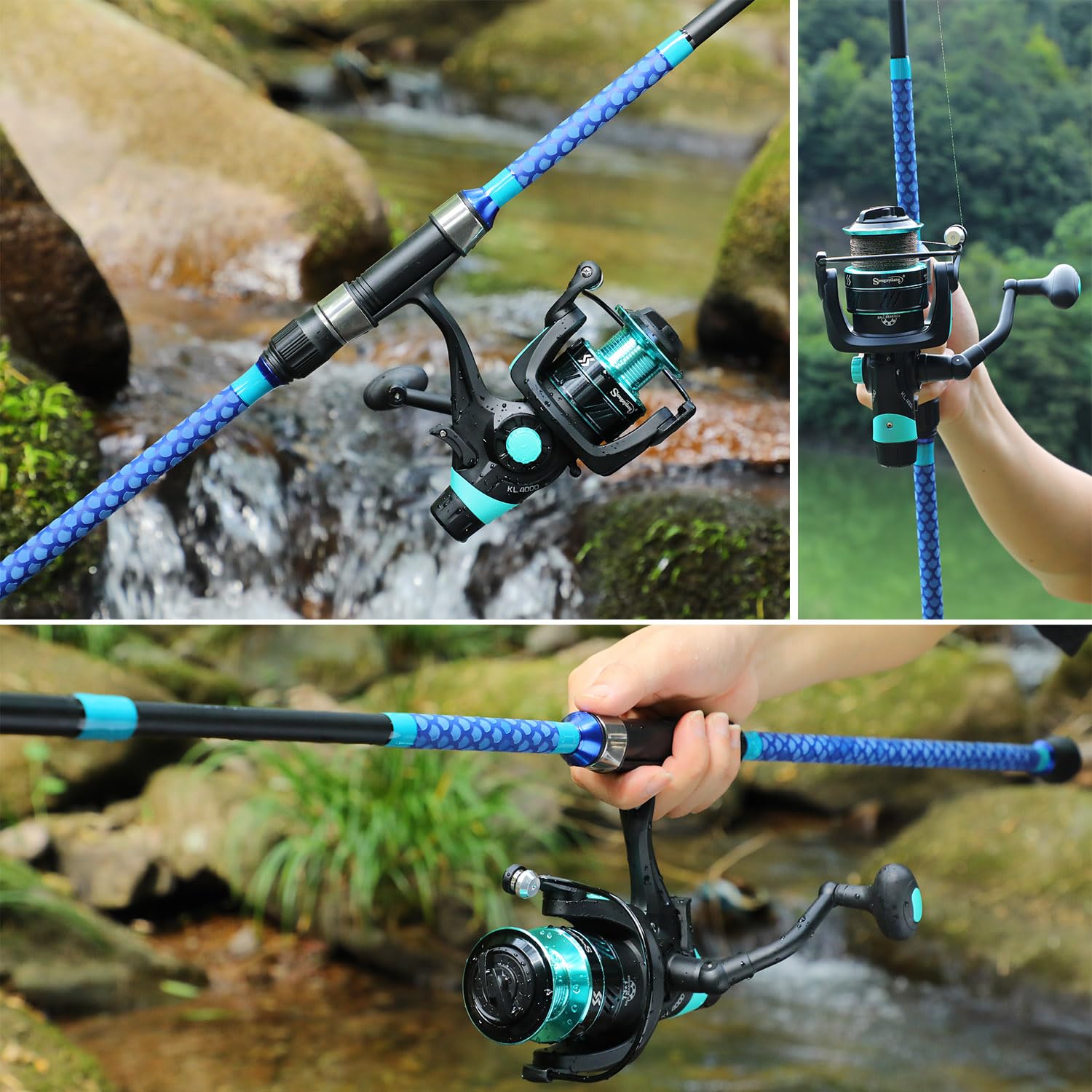 Travel-friendly 3-piece design for fishing on beaches, cliffs, rocks