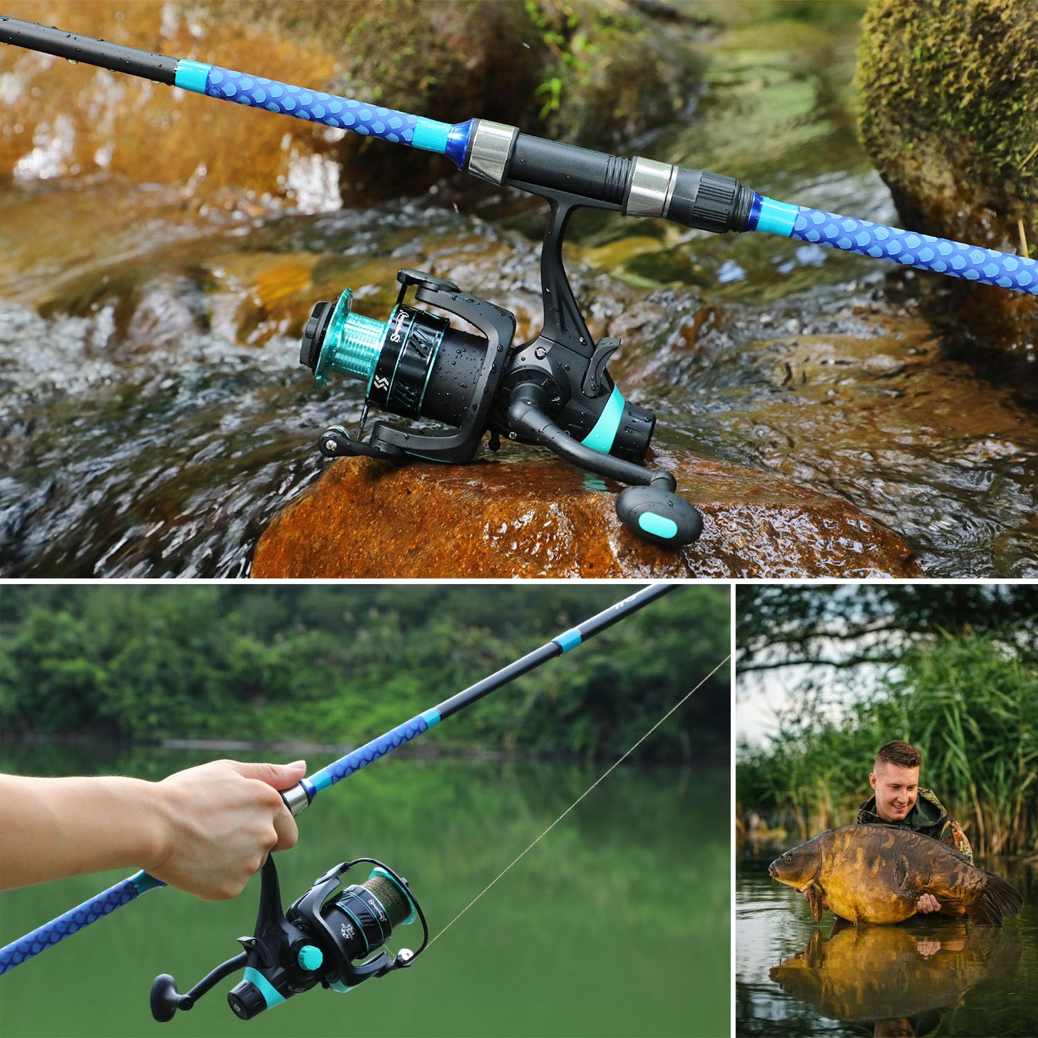 Versatile surf fishing rod for species like Carp, Striped Bass, Grouper, Flounder