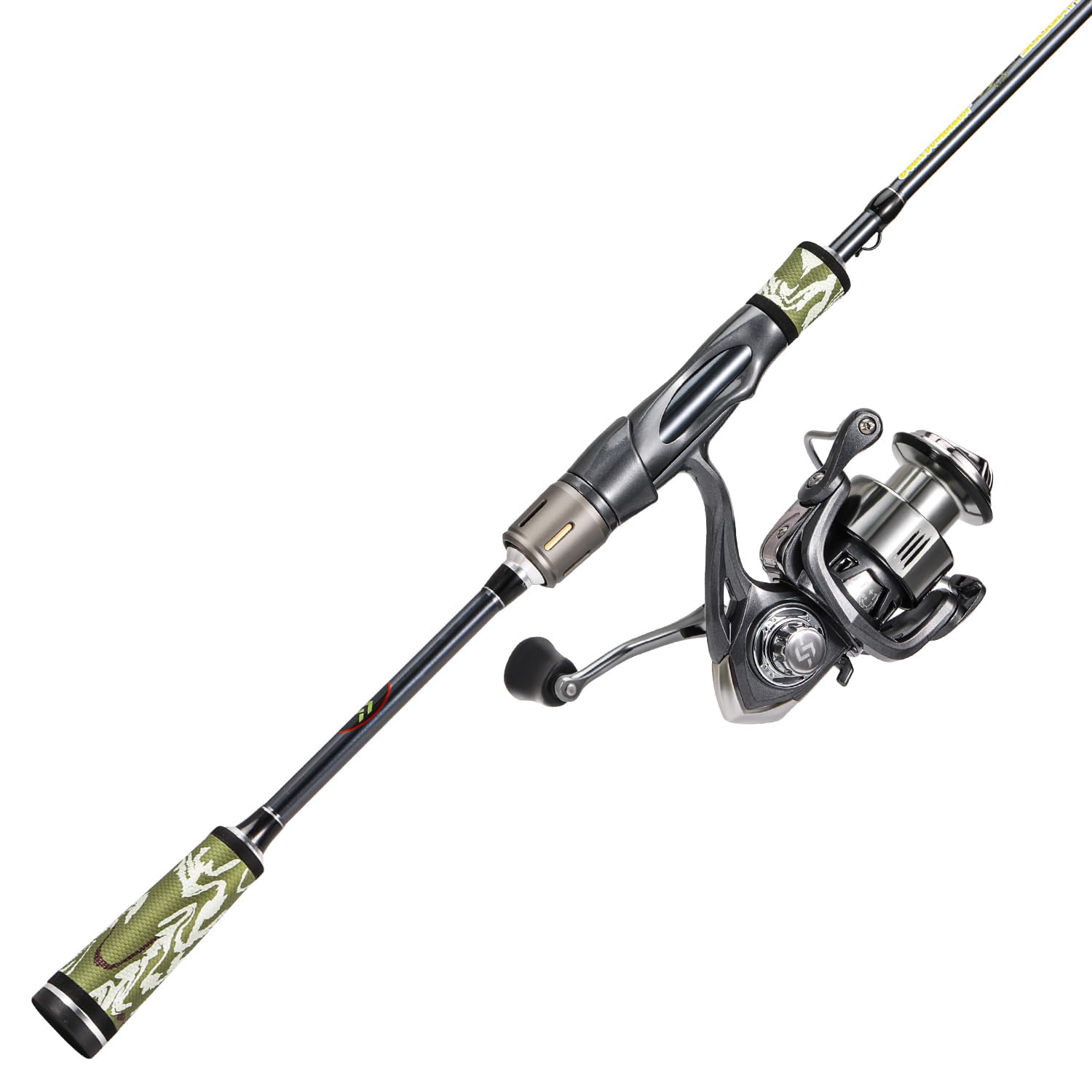 Sougayilang BD 2-piece spinning rod ready for travel-friendly setup.