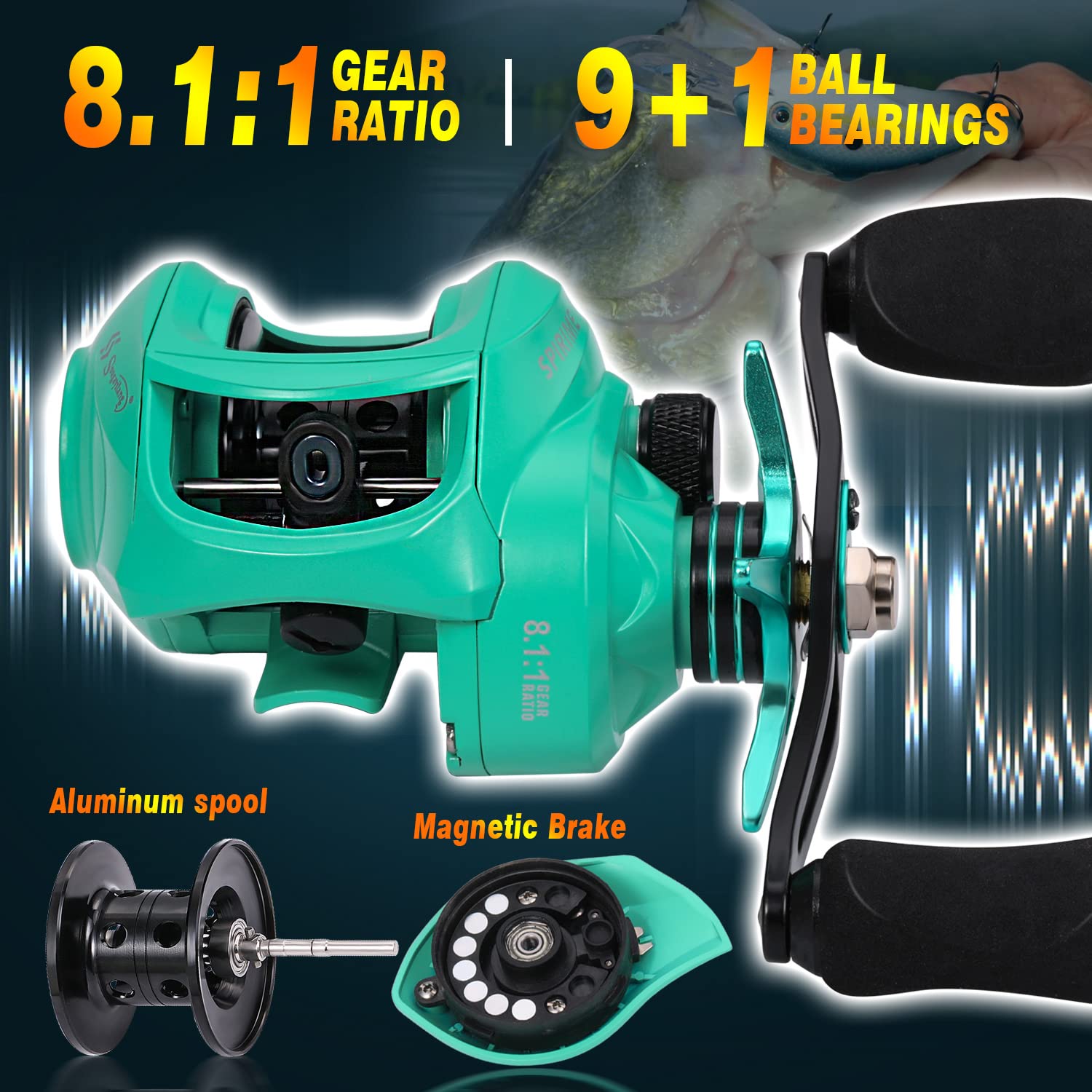 Sougayilang brass pinion reel features for smooth performance