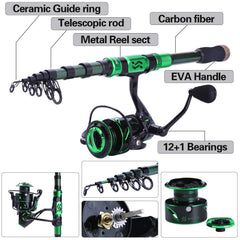 Sougayilang carbon-fiber-rod-extended emphasizes strong, portable travel-length design.