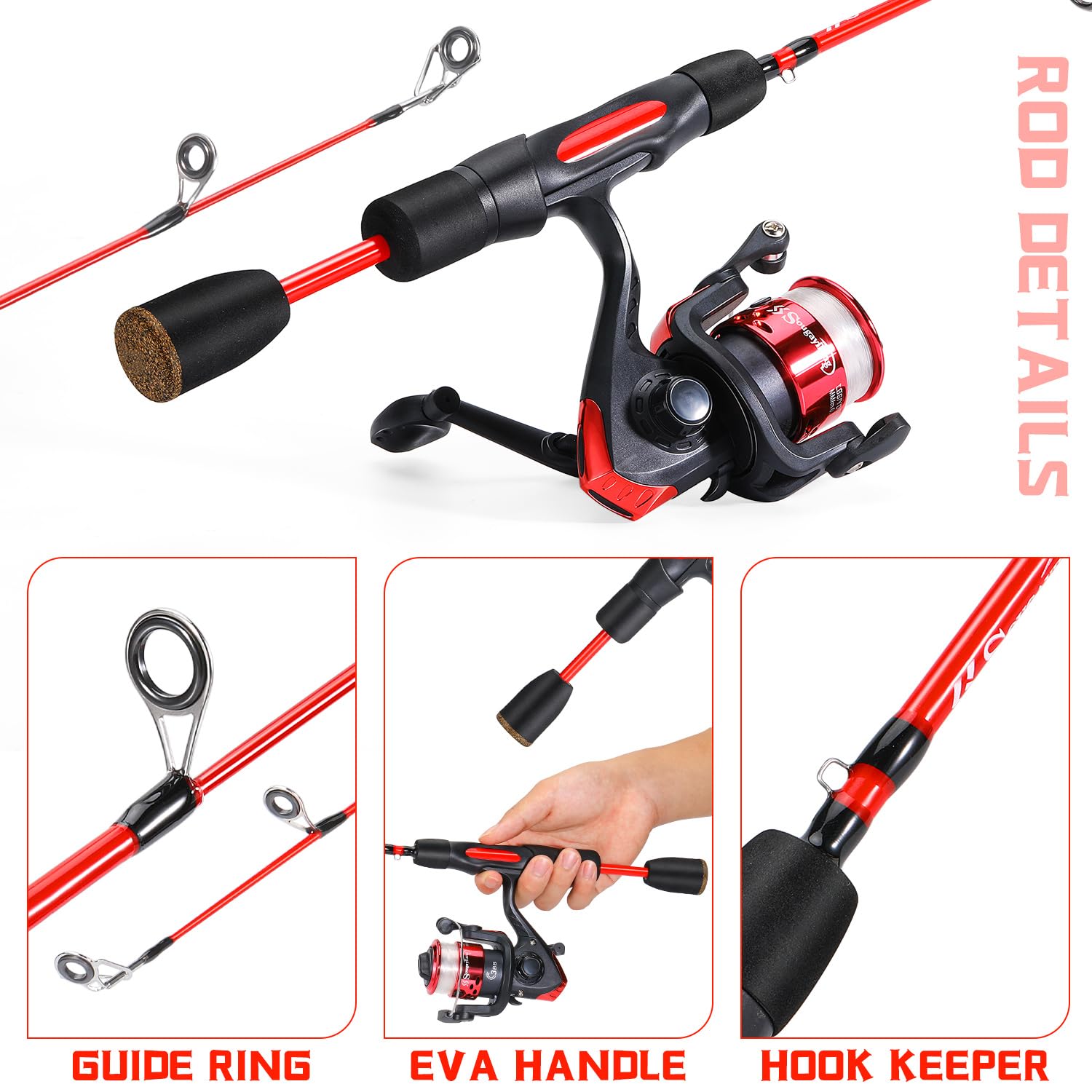 Sougayilang carbon knob grip ensures comfortable, non-slip handling in gloves.