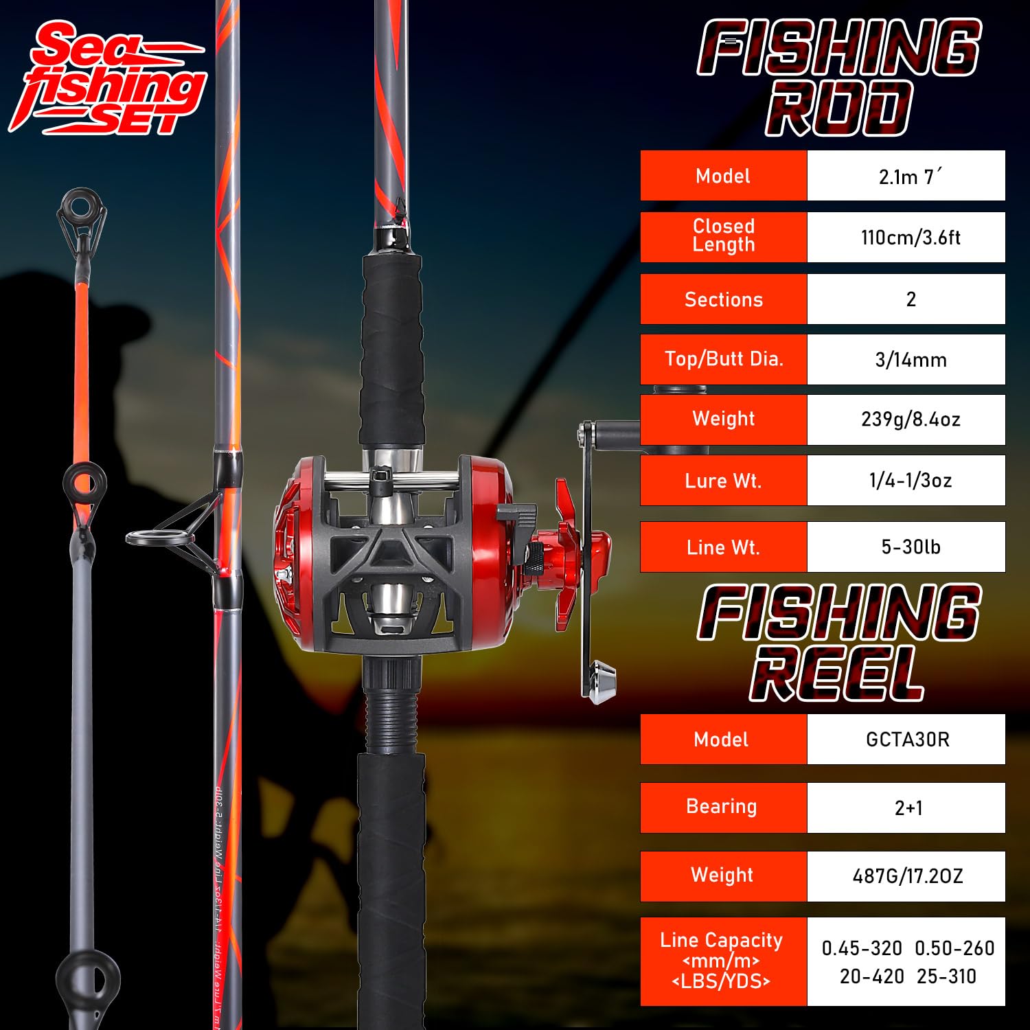 Sougayilang catfish-ready setup shows large line capacity for deep cranking.