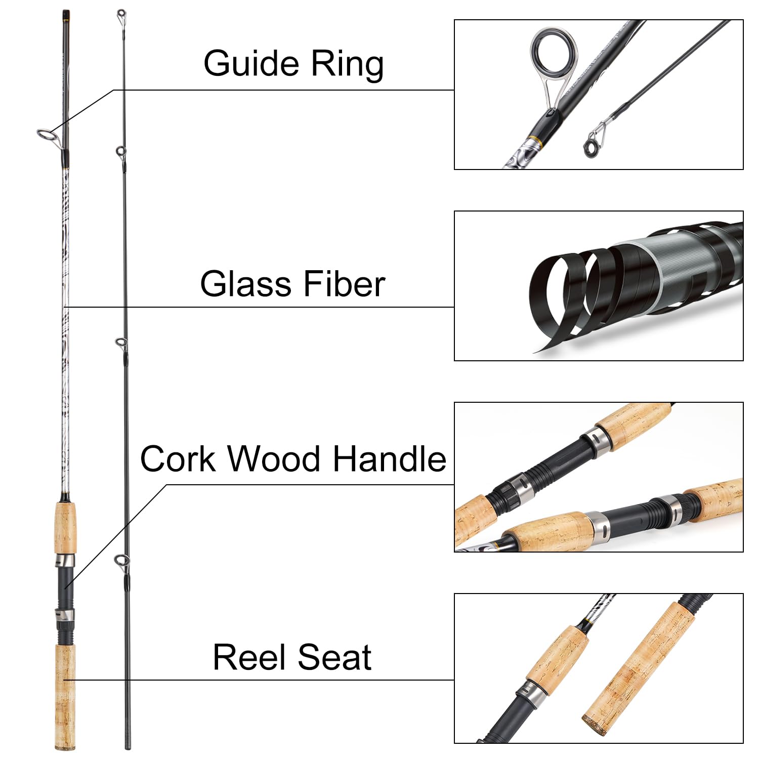 Sougayilang Chikani FS rod cork grip offers comfortable non-slip handling in rain