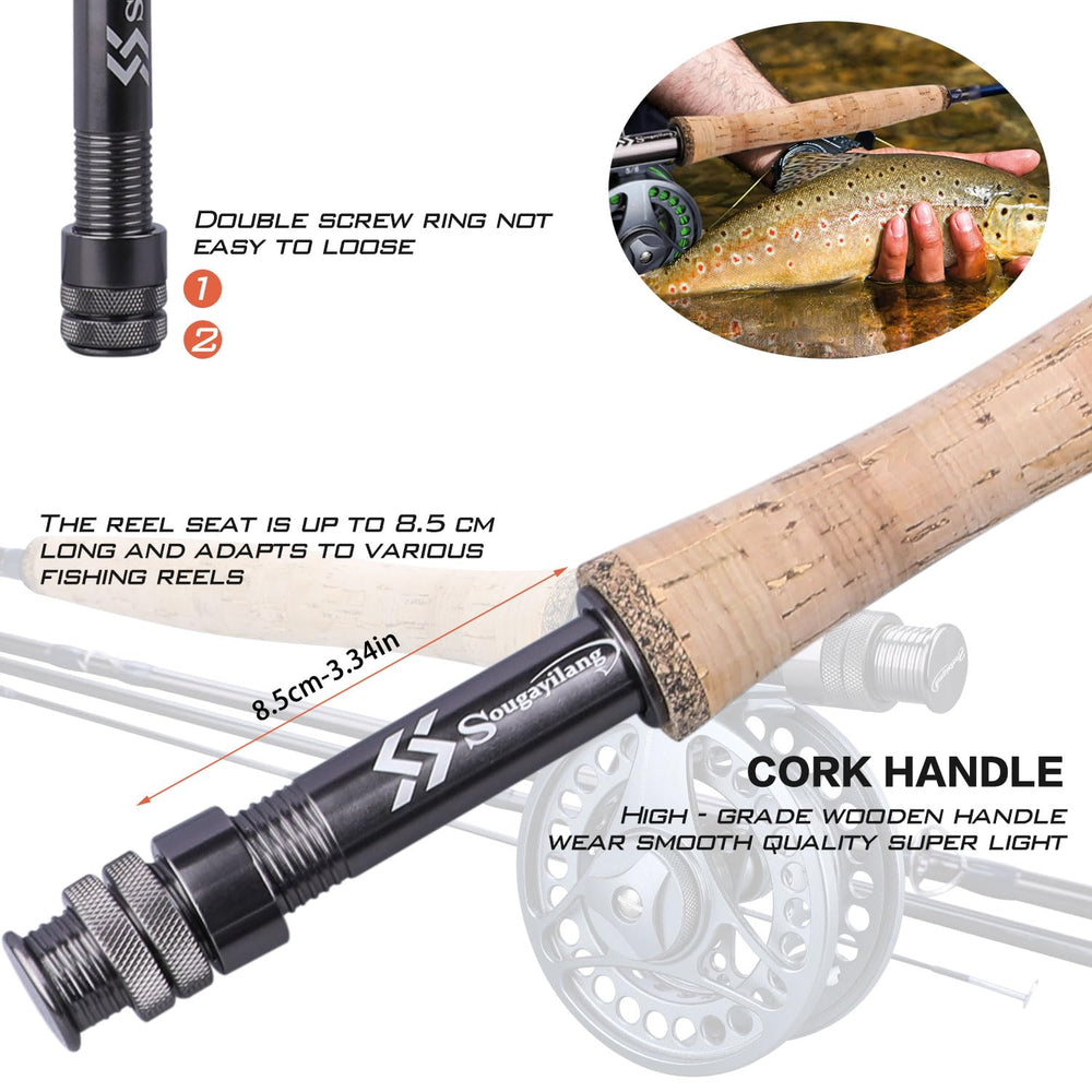 CNC aluminum fly reel for Sougayilang 7-8 weight setup