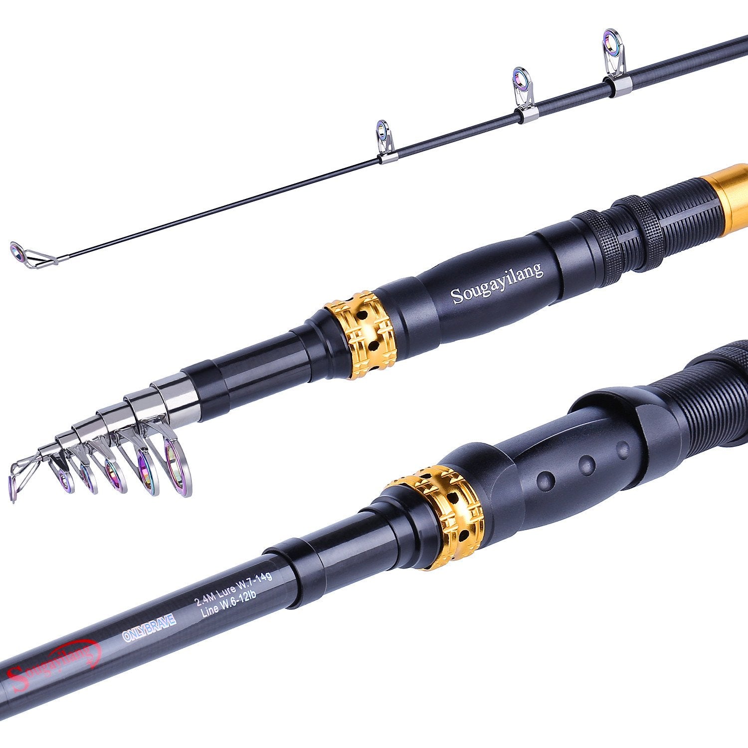 Sougayilang CNC reel seat aluminum securely locks reels.