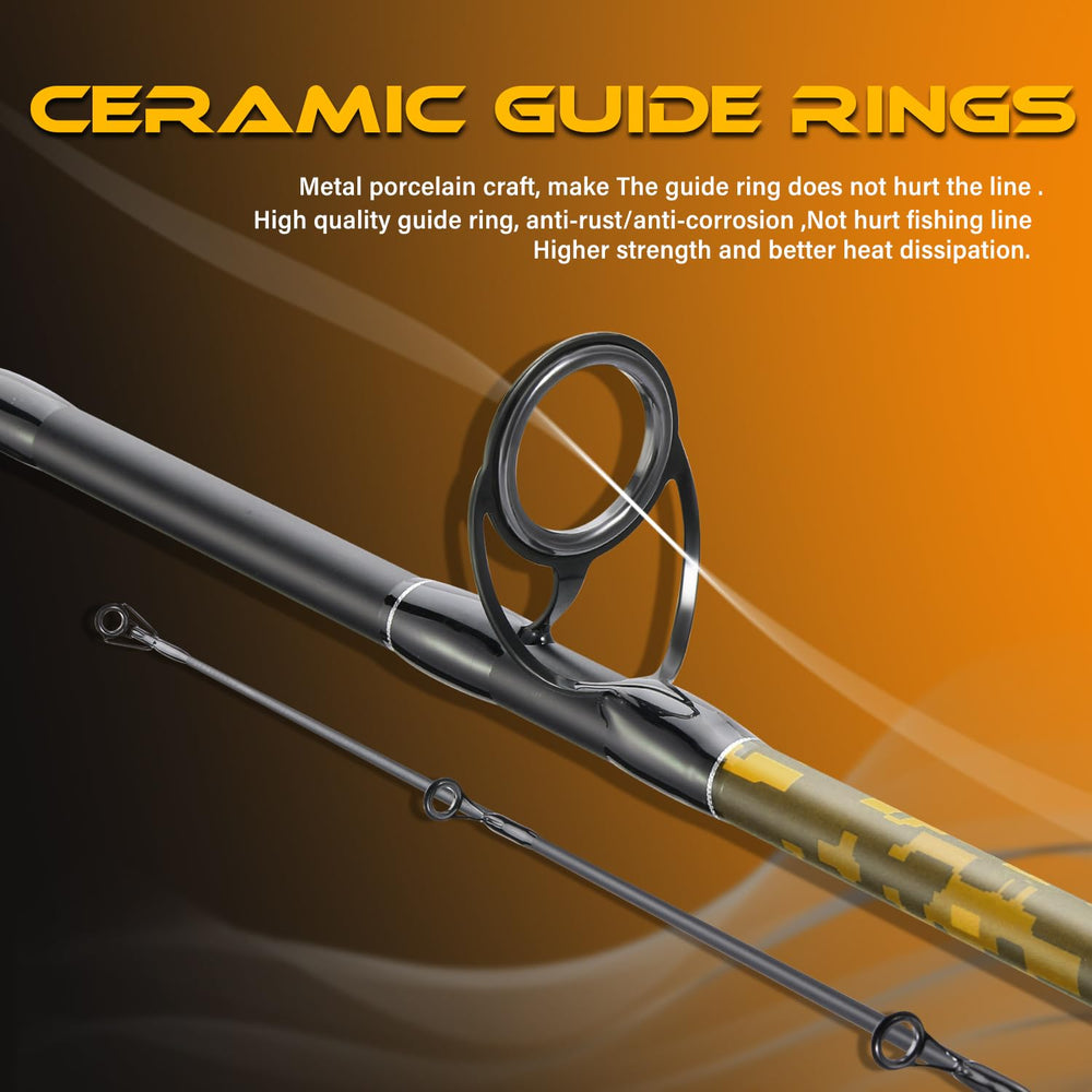 Durable stainless steel guides on Sougayilang DHF rod