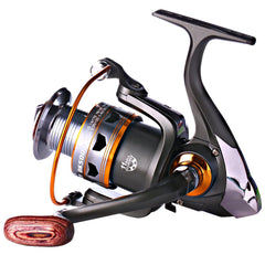 Sougayilang DK5000 reel side view highlighting smooth line winding