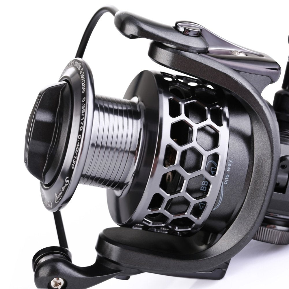 Precision brass gears interior of reel