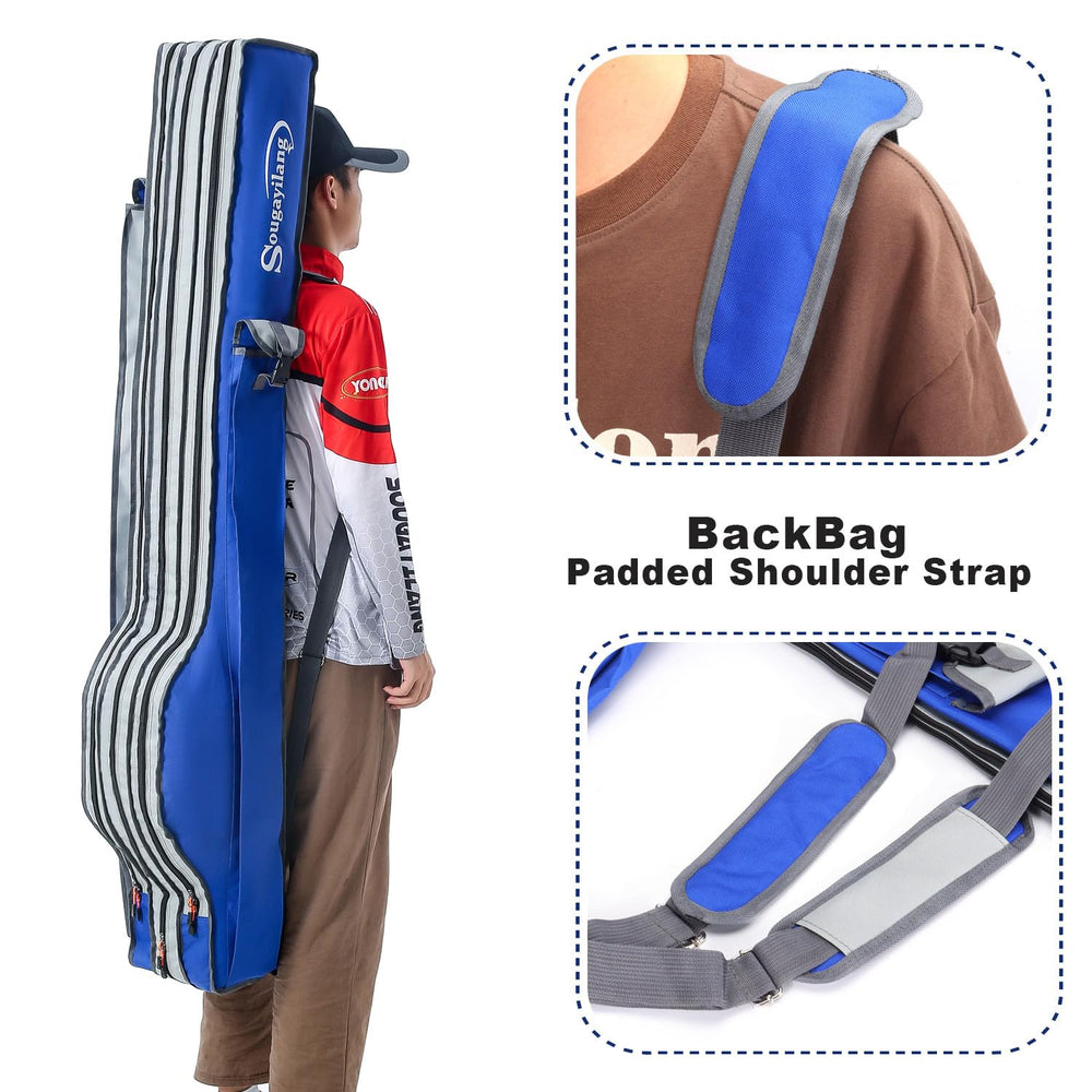 Sougayilang bag wide opening and dual zippers enable fast gear retrieval.