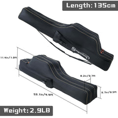 Long outer pocket designed for accessories like carp alarms and nets