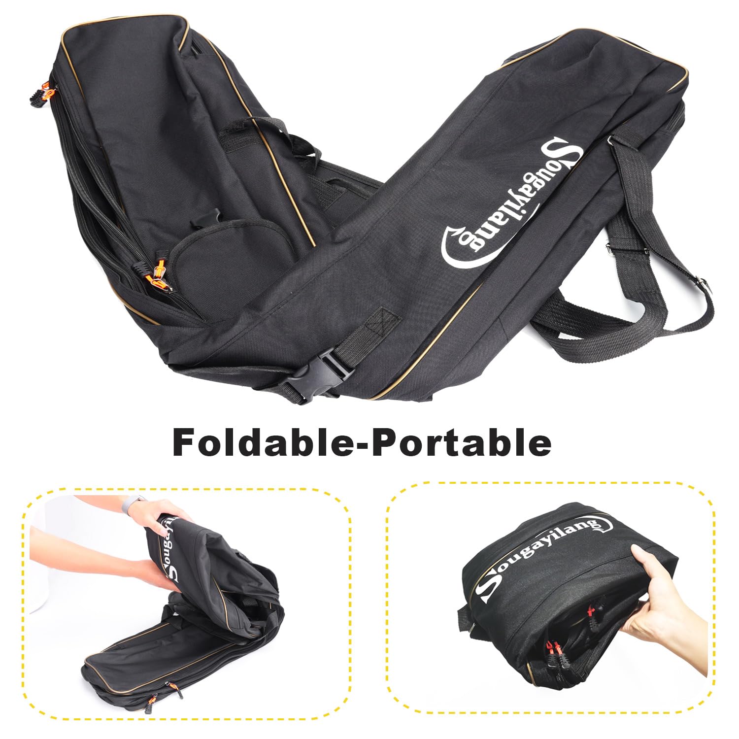 Reinforced piping on the fishing bag for durability