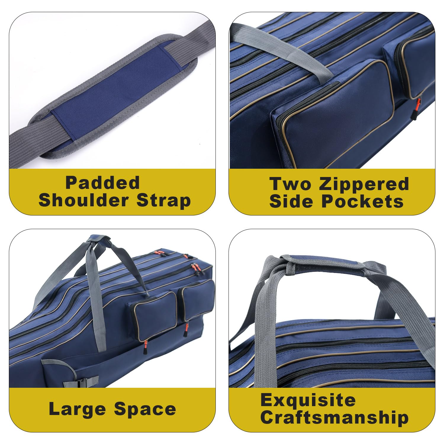 Close-up of durable oxford fabric and reinforced edges
