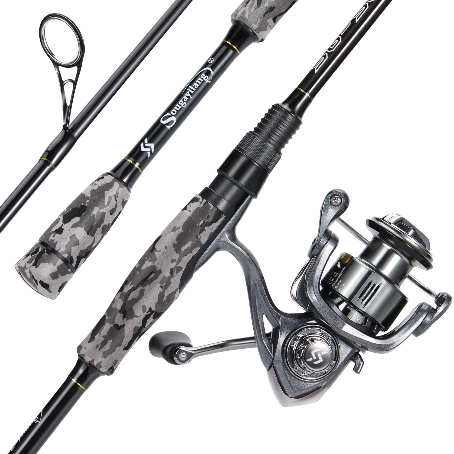Sougayilang rod-reel combo with graphite blank enables sensitive bite detection for bass fishing.