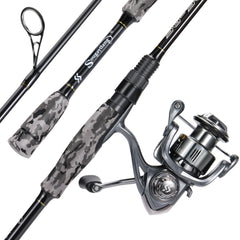 Sougayilang rod-reel combo with graphite blank enables sensitive bite detection for bass fishing.