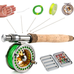 9 ft four-section graphite fly rod with corrosion-resistant guides