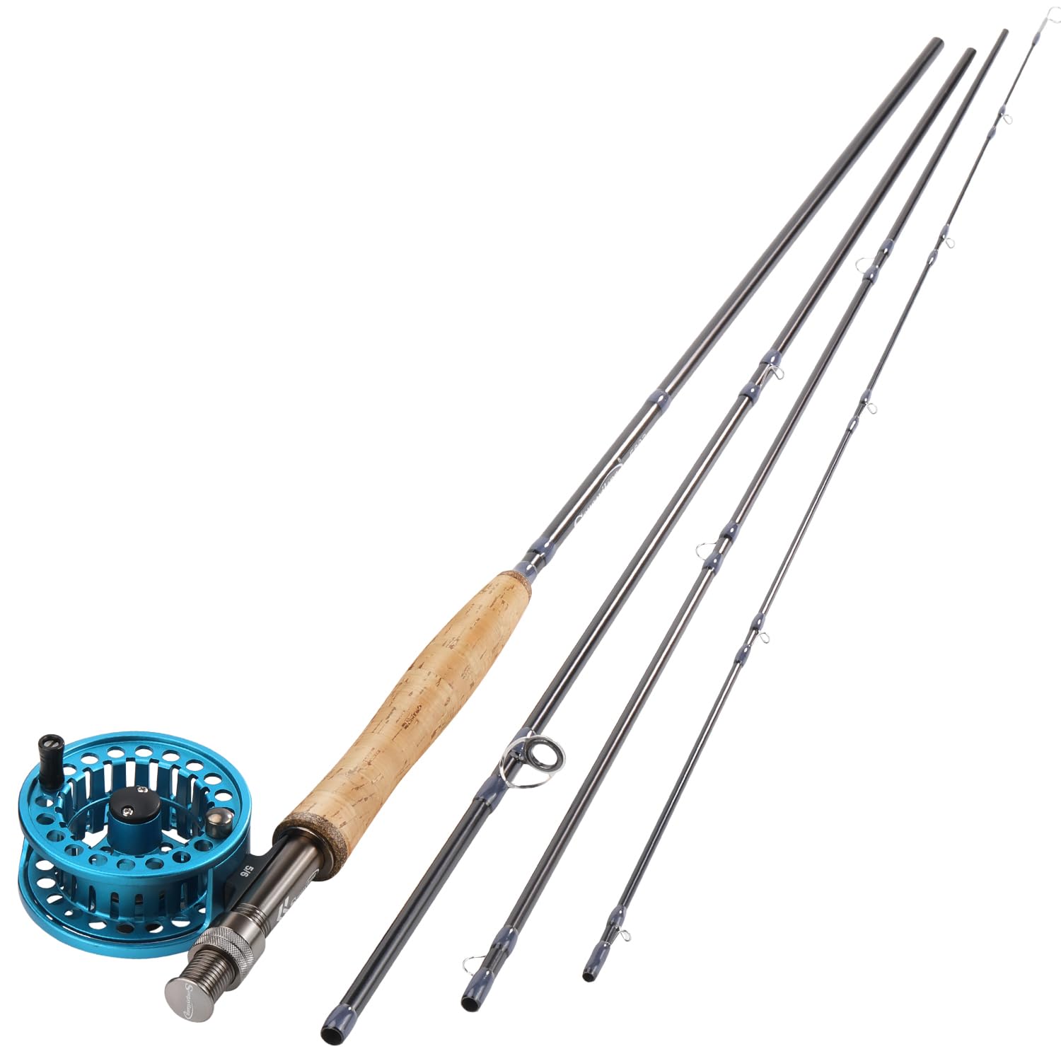 Sougayilang aluminum fly reel large-arbor for rapid line retrieval and smooth spins.