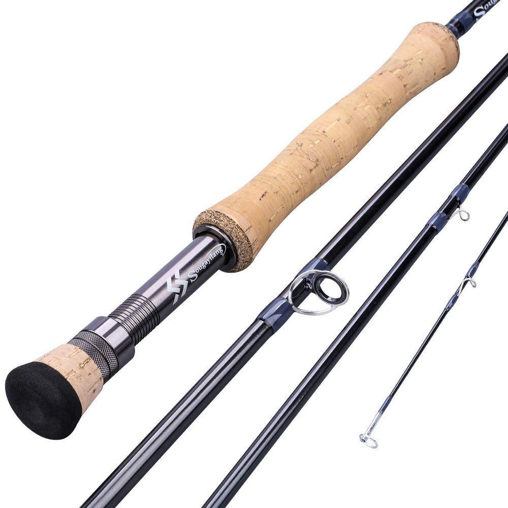Sougayilang 4-piece graphite fly rod for 5/6wt with travel-ready design