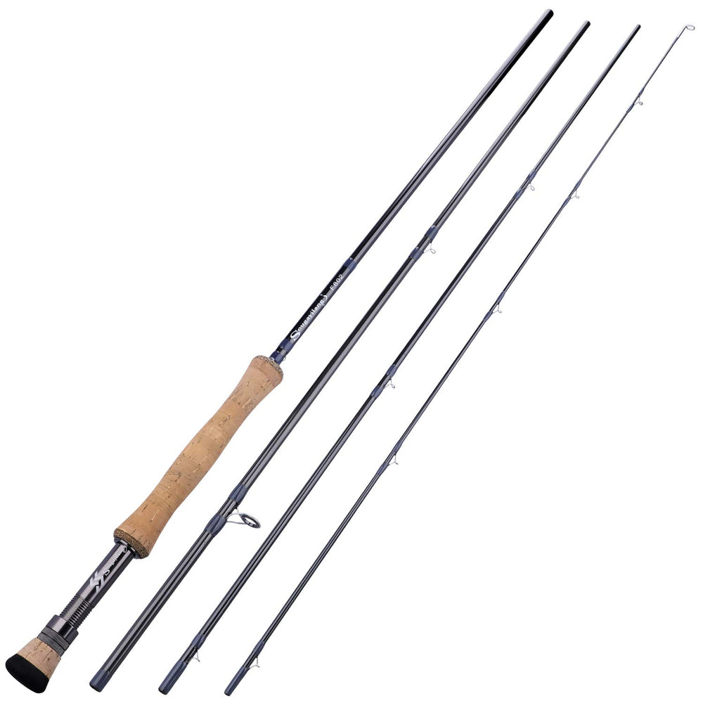 Sougayilang 4-piece graphite fly rod for 7/8wt, portable and lightweight