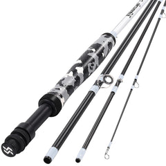 Sougayilang 9' 4-piece 5-6wt graphite fly rod in black
